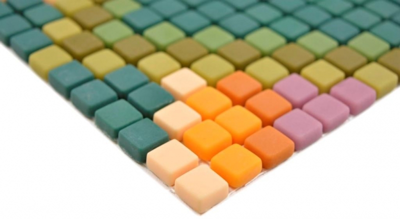 GLASS MOSAIC decor green matt mosaic tiles wall tile backsplash kitchen bathroom MOS140-RO2_f