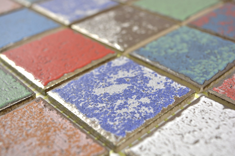 Ceramic mosaic tile colorful vintage retro used look mosaic tile wall tile backsplash kitchen - MOS24-1234