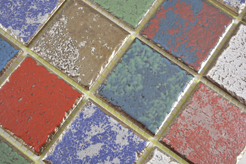Ceramic mosaic tile colorful vintage retro used look mosaic tile wall tile backsplash kitchen - MOS24-1234