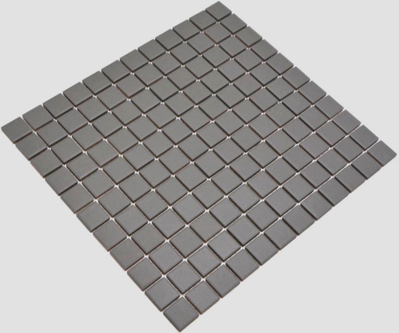 Échantillon manuel de carreau de mosaïque RUTSCHEMEND RUTSCHICHICHER sol gris ardoise mat MOS18-0222-R10_m