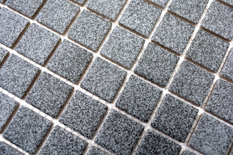 Piastrelle di ceramica a mosaico antiscivolo piatto doccia pietra grigio opaco - MOS18-0208-R10