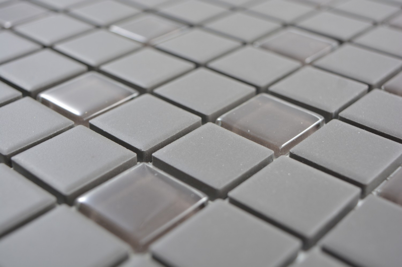 Mosaico di ceramica grigio scuro marrone non smaltato mosaico di vetro antiscivolo PAVIMENTO DOCCIA cucina - MOS18-1313-R10