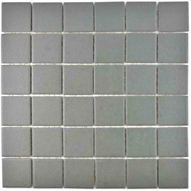 Keramik Mosaik Fliese grau metall RUTSCHEMMEND RUTSCHSICHER Fliesenspiegel Küche Wand - MOS14-0222-R10