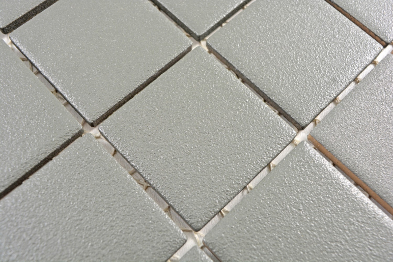 Mosaico dipinto a mano in ceramica grigio metallo SLIPPROOF MOS14-0222-R10_m