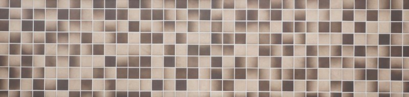 Piastrella di ceramica a mosaico BROWN BEIGE MIX SMOOTH-SOFT backsplash cucina - MOS16-1211-R10