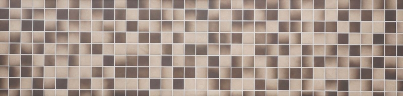 Piastrella di ceramica a mosaico BROWN BEIGE MIX SMOOTH-SOFT backsplash cucina - MOS16-1211-R10