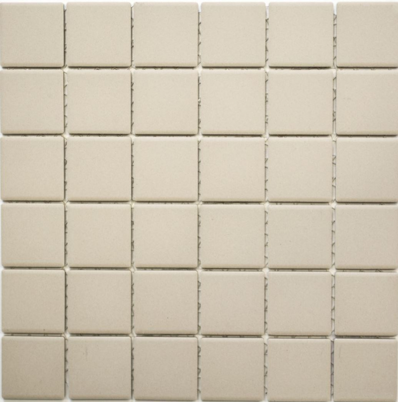 Piastrella di ceramica a mosaico beige chiaro magnolia non smaltata RUGGED pavimento doccia - MOS14B-1211-R10