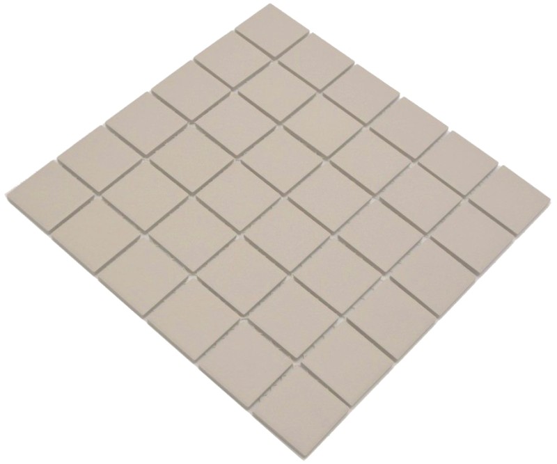 Keramik Mosaik Fliese hellbeige magnolia unglasiert RUTSCHEMMEND Duschtasse Bodenfliese - MOS14B-1211-R10