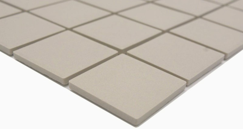 Keramik Mosaik Fliese hellbeige magnolia unglasiert RUTSCHEMMEND Duschtasse Bodenfliese - MOS14B-1211-R10