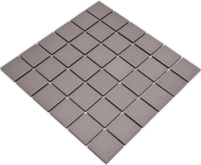 Ceramic mosaic tile mud gray unglazed RUGGED BATHROOM backsplash kitchen wall - MOS14B-0204-R10