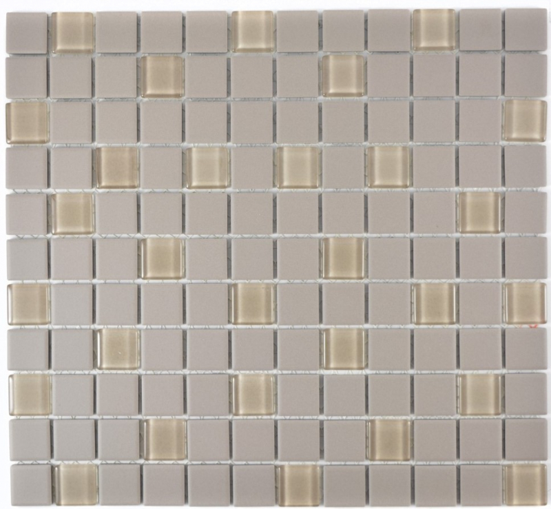 Mosaico ceramico in cemento chiaro fango non smaltato mosaico vetroso antiscivolo PIASTRELLE PER DOCCIA - MOS18-0212-R10