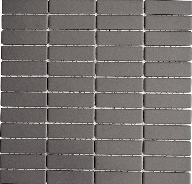 Piastrella a mosaico in ceramica aste grigio fango non smaltato piatto doccia piastrella per pavimento MOS24B-0204-R10_f
