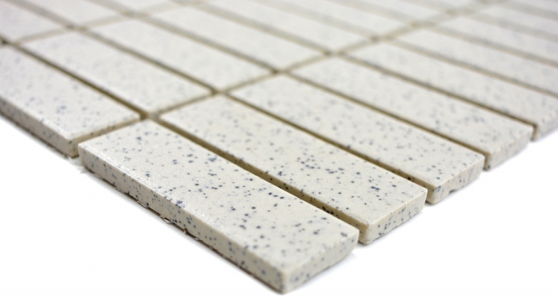 Ceramic mosaic tile cream white speckled unglazed non-slip tile backsplash bathroom kitchen - MOS24-0103-R10