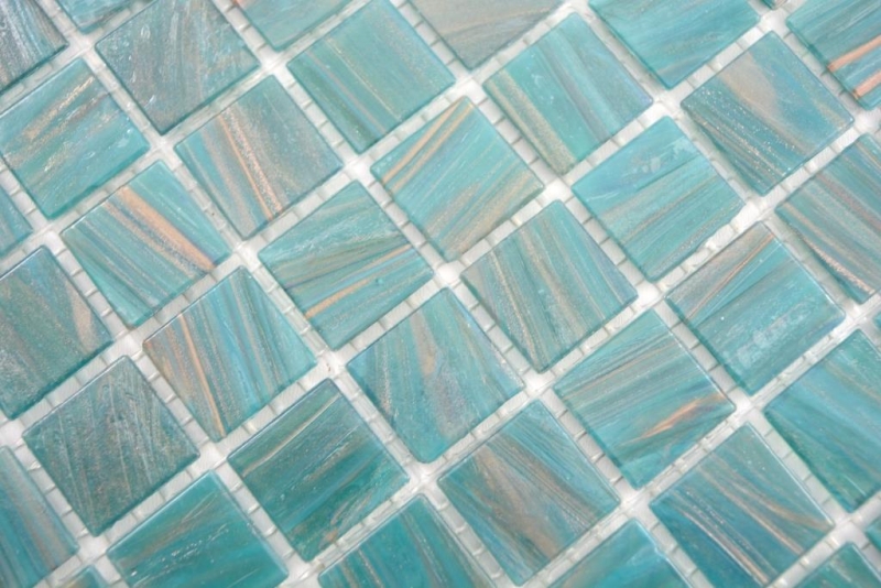 Glass mosaic mosaic tiles green turquoise copper tile backsplash kitchen bathroom MOS230-GA67