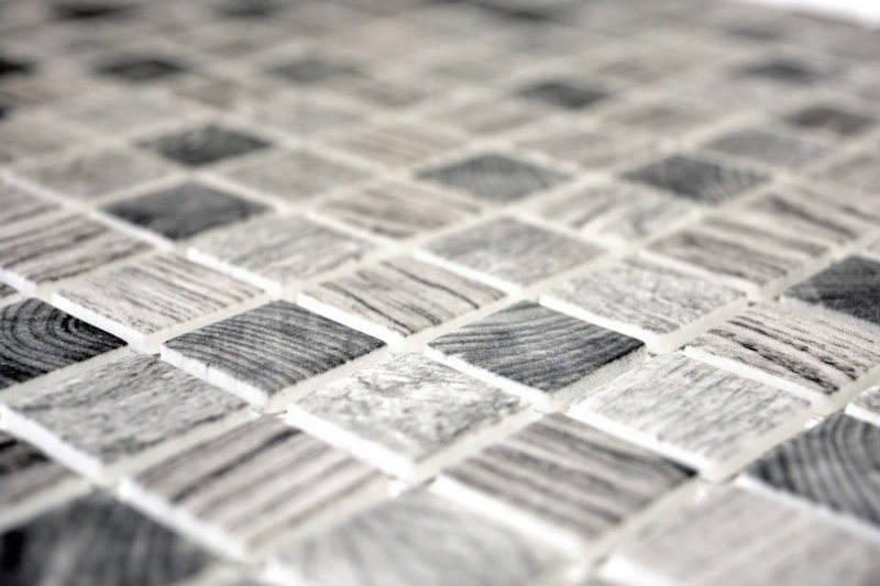 Piastrelle di mosaico ECO recycled GLASS ECO wood texture grigio chiaro MOS63-312_f