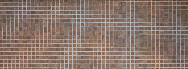 Glass mosaic Sustainable wall covering Recycling wood texture brown Tile backsplash MOS63-409