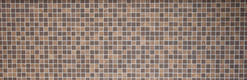 Piastrelle a mosaico ECO recycled GLASS ECO wood texture marrone scuro MOS63-410_f