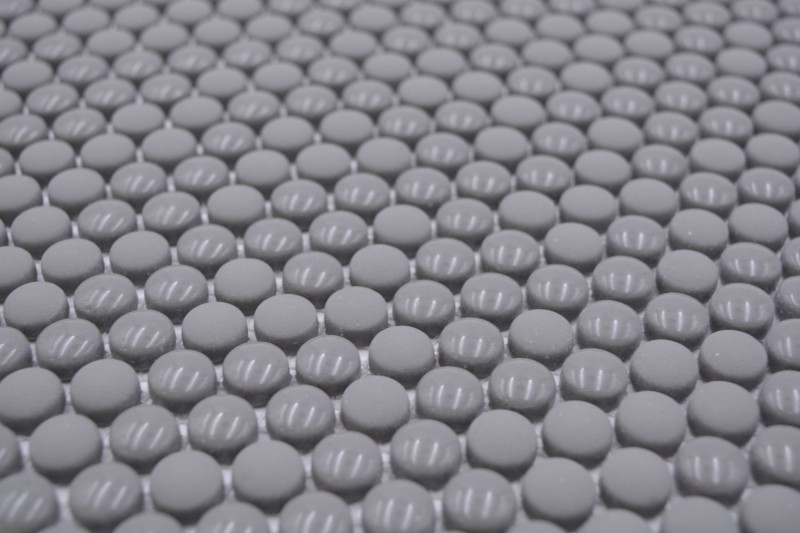 Mosaïque bouton Loop mosaïque ronde gris brillant mat mur carrelage cuisine salle de bain MOS140-0211