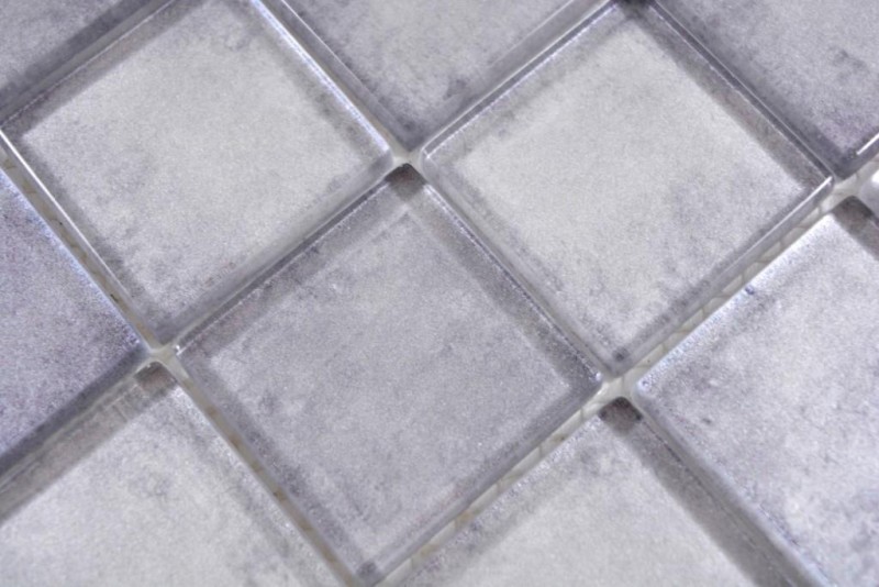 Mosaïque de verre Carreaux de mosaïque gris pastel mur carrelage cuisine salle de bain - MOS88-0020