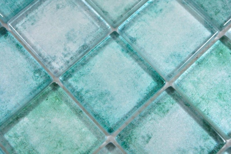 Mosaico di vetro piastrelle verde pastello parete backsplash cucina bagno MOS88-0050