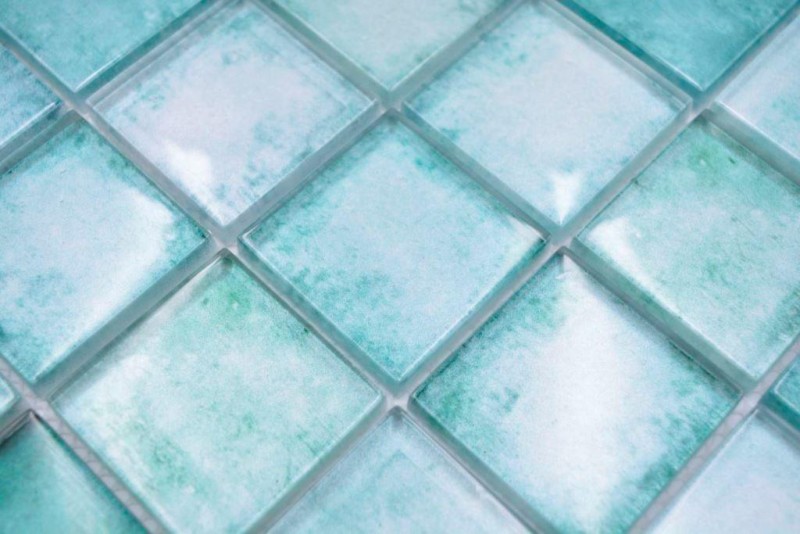Glass mosaic mosaic tiles pastel green wall tile backsplash kitchen bathroom MOS88-0050