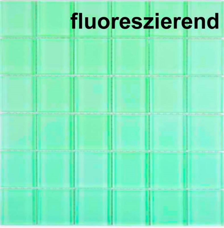 Glass mosaic mosaic tiles fluorescent green wall tile backsplash kitchen bathroom - MOS88-1005