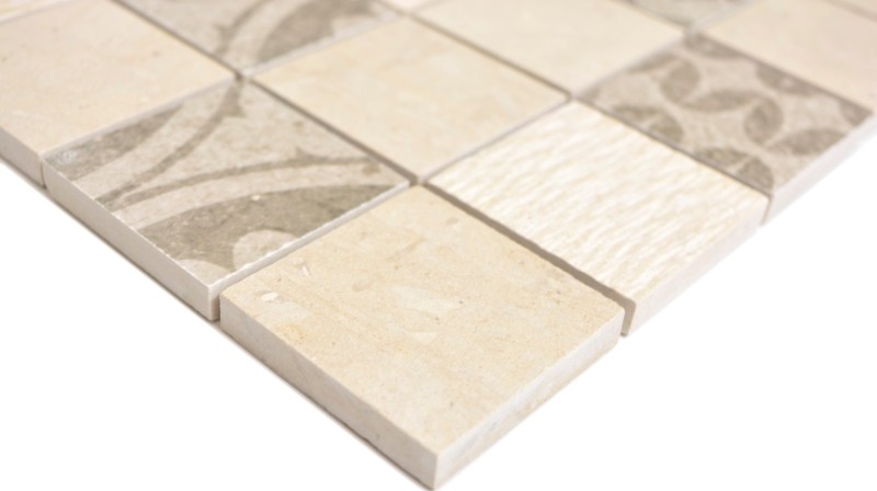 Mosaico di marmo piastrelle di ceramica mosaico beige marrone parete backsplash cucina - MOS180-A0148B