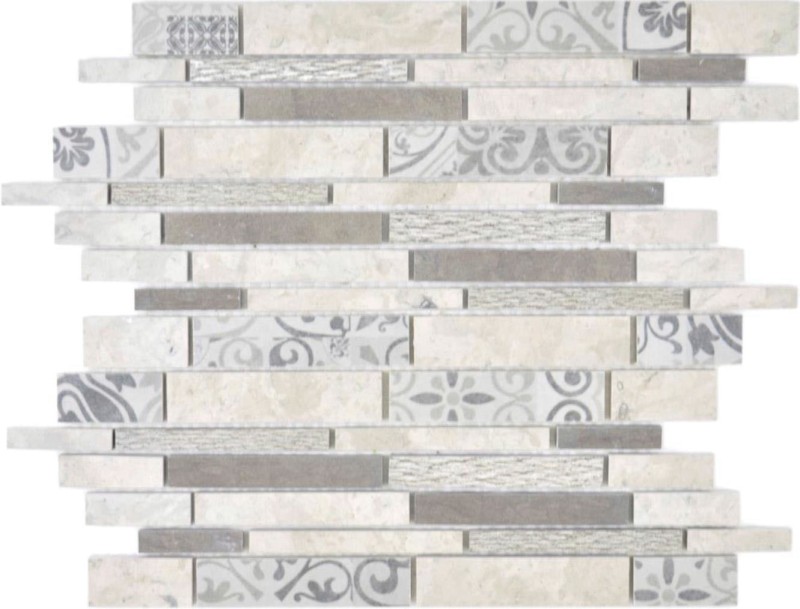 Piastrella di marmo mosaico ceramico grigio antracite piastrella da parete piastrella specchio bagno - MOS180-D0927G