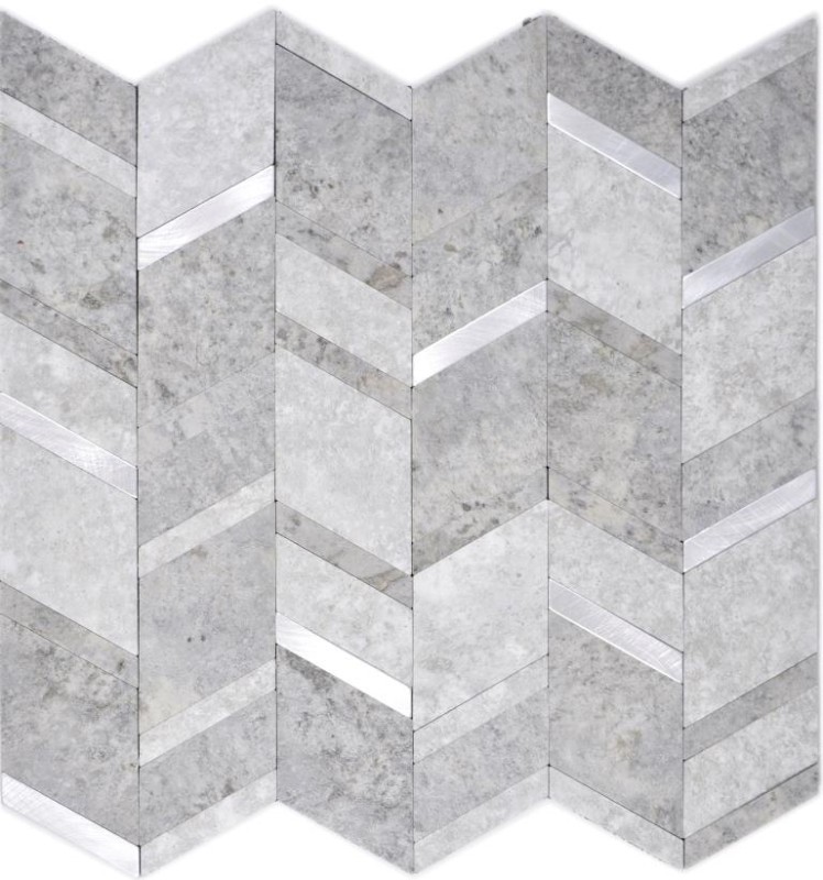 self-adhesive mosaic mats arrow look vinyl gray silver anthracite tile backsplash kitchen