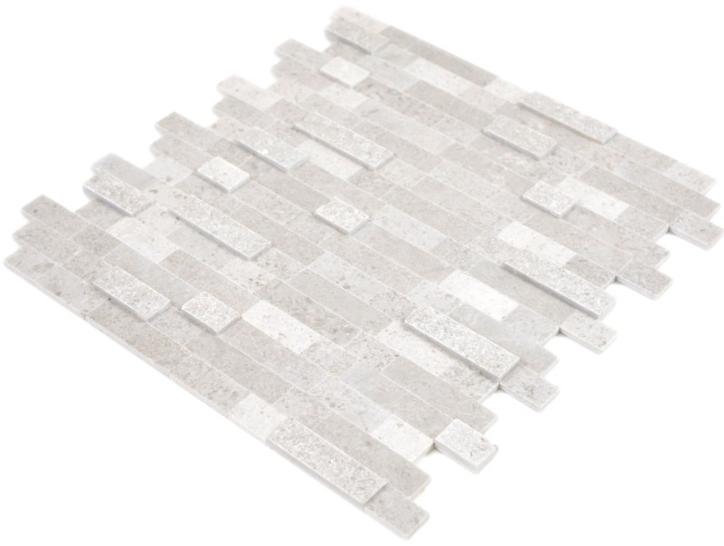 autoadesivo composito mosaico aste pietra naturale grigio piastrelle backsplash cucina parete ottica MOS200-M32