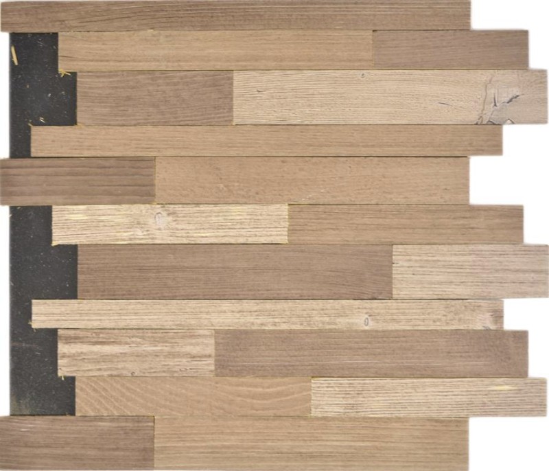 self-adhesive real wood panels composite beige brown HSC wooden wall tile backsplash kitchen splashback MOS170-PW1