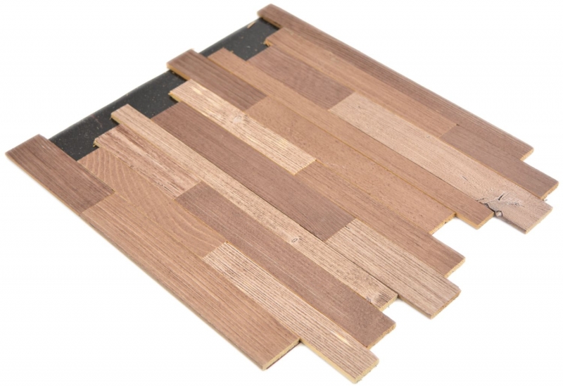 self-adhesive real wood panels composite beige brown HSC wooden wall tile backsplash kitchen splashback MOS170-PW1
