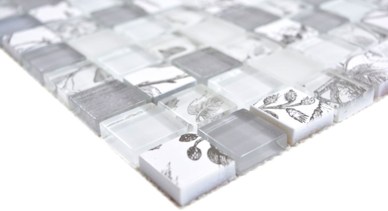 Mosaico di vetro tessere di mosaico Arti e Mestieri bianco grigio muro piastrelle backsplash cucina doccia bagno MOS74-2000