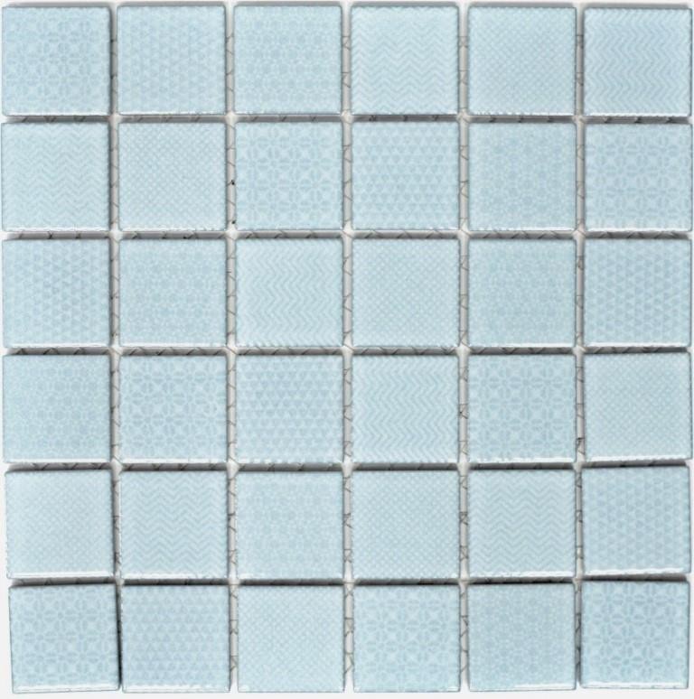 Échantillon manuel de carreaux de mosaïque TURQUOISE AQUABLAU CLAIR SALLE DE BAIN PISCINE carreaux de cuisine MOS16-0402_m