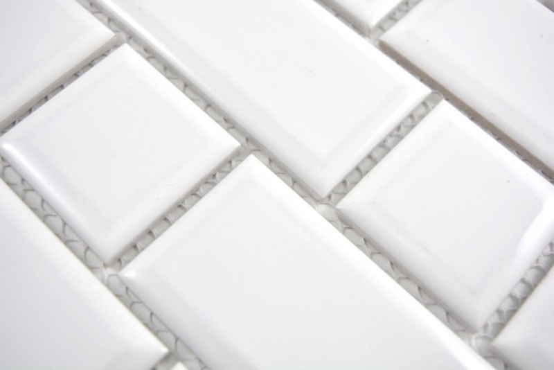 Hand sample Metro Subway mosaic tile ceramic white backsplash kitchen wall MOS26WM-0101_m