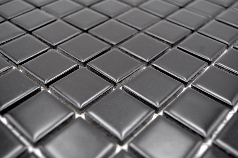 Hand sample mosaic tile ceramic BLACK MATT tile backsplash wall tiles kitchen MOS18-0311_m