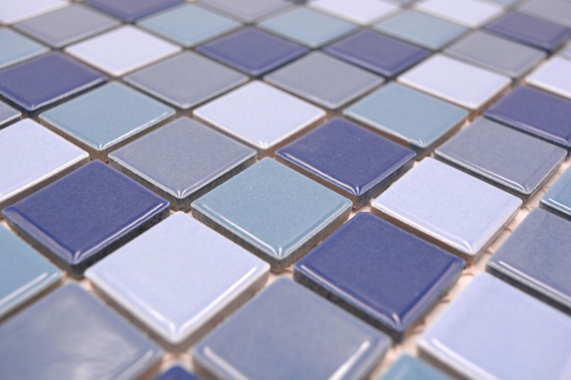 Hand-painted mosaic tile Ceramic mosaic blue green turquoise glossy Tile backsplash MOS18-0408_m