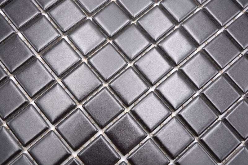 Hand sample mosaic tile ceramic black matt tile backsplash kitchen splashback MOS18D-0311_m
