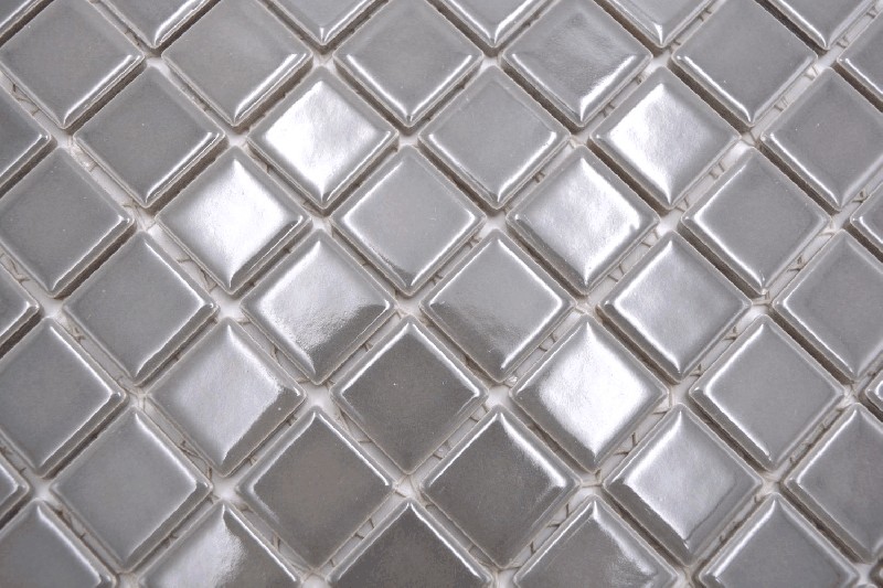 Hand-painted mosaic tile ceramic metal gray kitchen splashback BAD MOS18D-0204_m