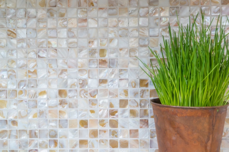 Hand pattern mosaic tile shell light beige wall tile bathroom tile MOS150-SM203_m