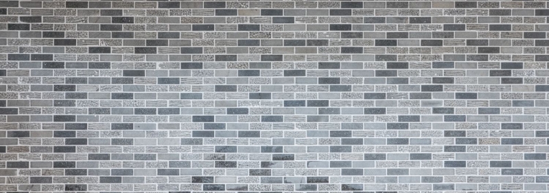 Hand sample mosaic tile marble natural stone gray Brick stone Carving cement MOS40-B49_m