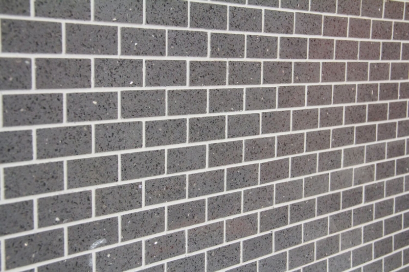 Mosaico dipinto a mano backsplash quarzo pietra artificiale composita Brick Artifical grey MOS46-0204_m