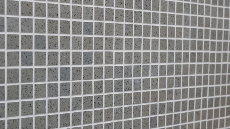 Piastrelle di mosaico dipinte a mano backsplash quarzo composito pietra artificiale Grigio artificiale MOS46-ASM23_m