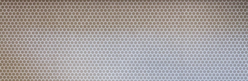 Piastrella di mosaico dipinta a mano ECO Recycling GLAS Hexagon Smalto crema opaco MOS140-HX13C_m