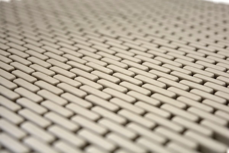Hand-painted mosaic tile ECO Recycling GLAS Brick Enamel cream matt MOS140-B23C_m