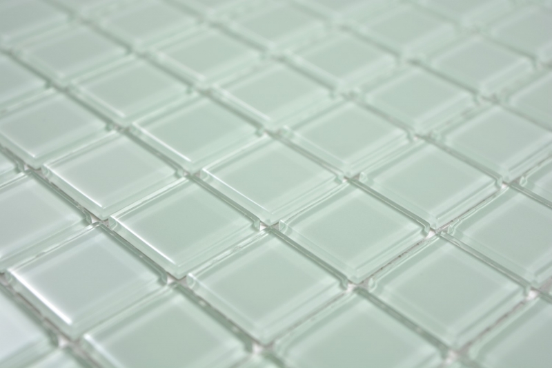 Motif manuel Carreau de mosaïque de verre translucide Crystal vert clair BAD WC cuisine MUR MOS63-0107_m