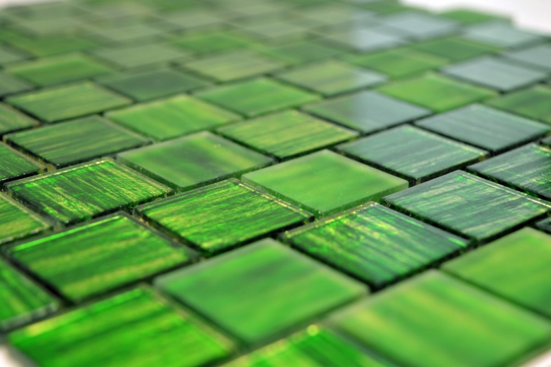 Handmuster Mosaikfliese Transluzent Glasmosaik Crystal Struktur grün klar gefrostet MOS68-CF43_m