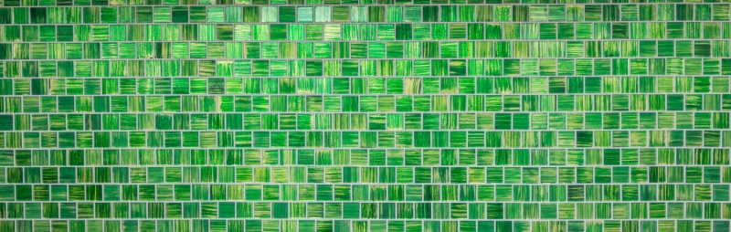 Mosaico dipinto a mano Mosaico in vetro traslucido Struttura in cristallo verde chiaro smerigliato MOS68-CF43_m