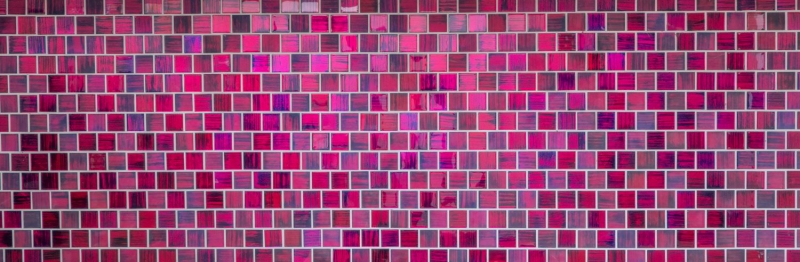 Hand-painted mosaic tile Translucent glass mosaic Crystal structure pink clear frosted MOS68-CF47_m