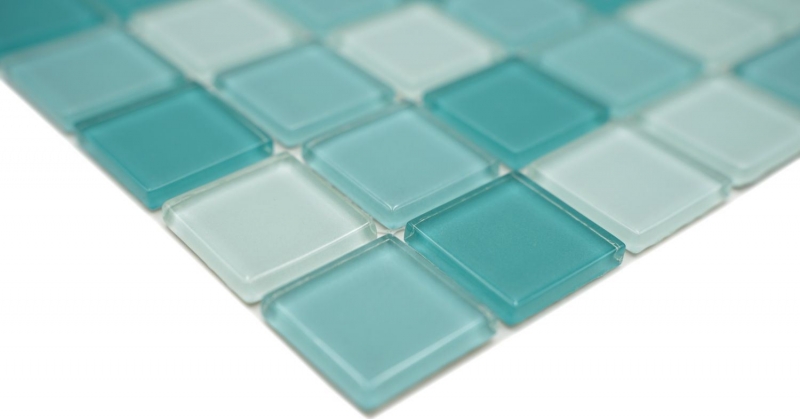 Piastrella di mosaico dipinta a mano Verde traslucido Mosaico di vetro Verde cristallo BAGNO WC Cucina PARETE MOS62-0602_m